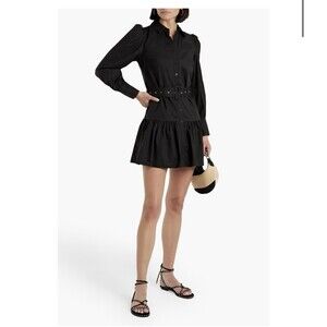 Walter Baker Tara Dress 100% cotton black  Small $305
